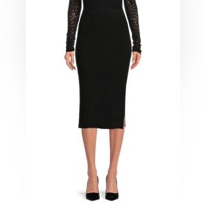 Ribbed Sweater Midi Skirt